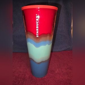 Starbucks Summer 2021 Color Wave (Red, Aqua, Blue) 24oz Cold Cup